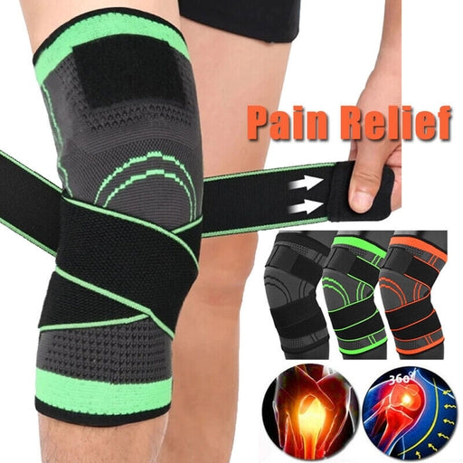 Adjustable Knee Support Brace Compression Sleeve for Running, Workout & Recovery