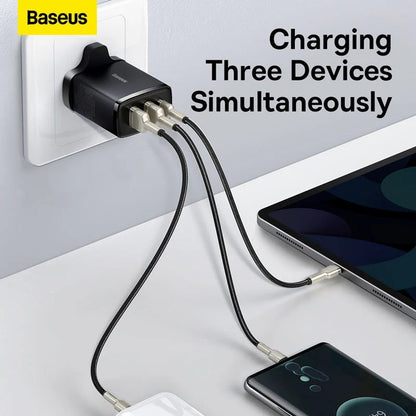 Baseus 30W Compact Fast Charger 2USB + TYPE-C