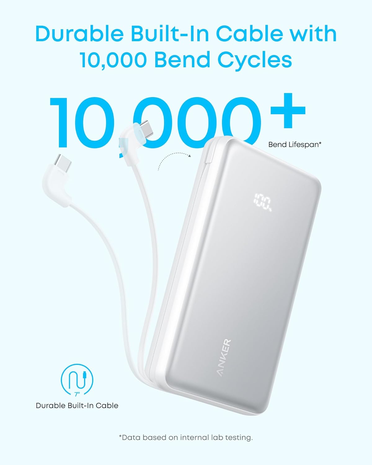 Anker A110E Zolo Power Bank, 20k, 22.5W Max, USB-C In and Out Fast Charging Battery Pack, Slim Travel Essential Phone Power Bank, For iPhone 17/16/15Series, iPad, MacBook Air, Galaxy, and More