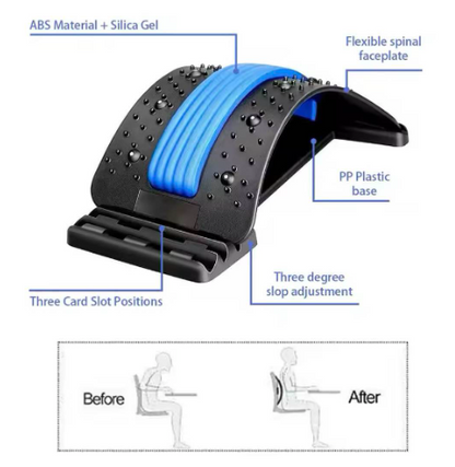 Lumbar Back Stretcher & Spine Corrector | Multi-Level Lower Back Relief Board