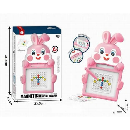 Magnetic Bunny Mosaic Board with Beads Kids Toy