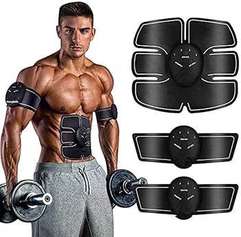 EMS 6-Pack Abs Muscle Stimulator - Wireless Tummy Flatter & Toning Fitness Kit