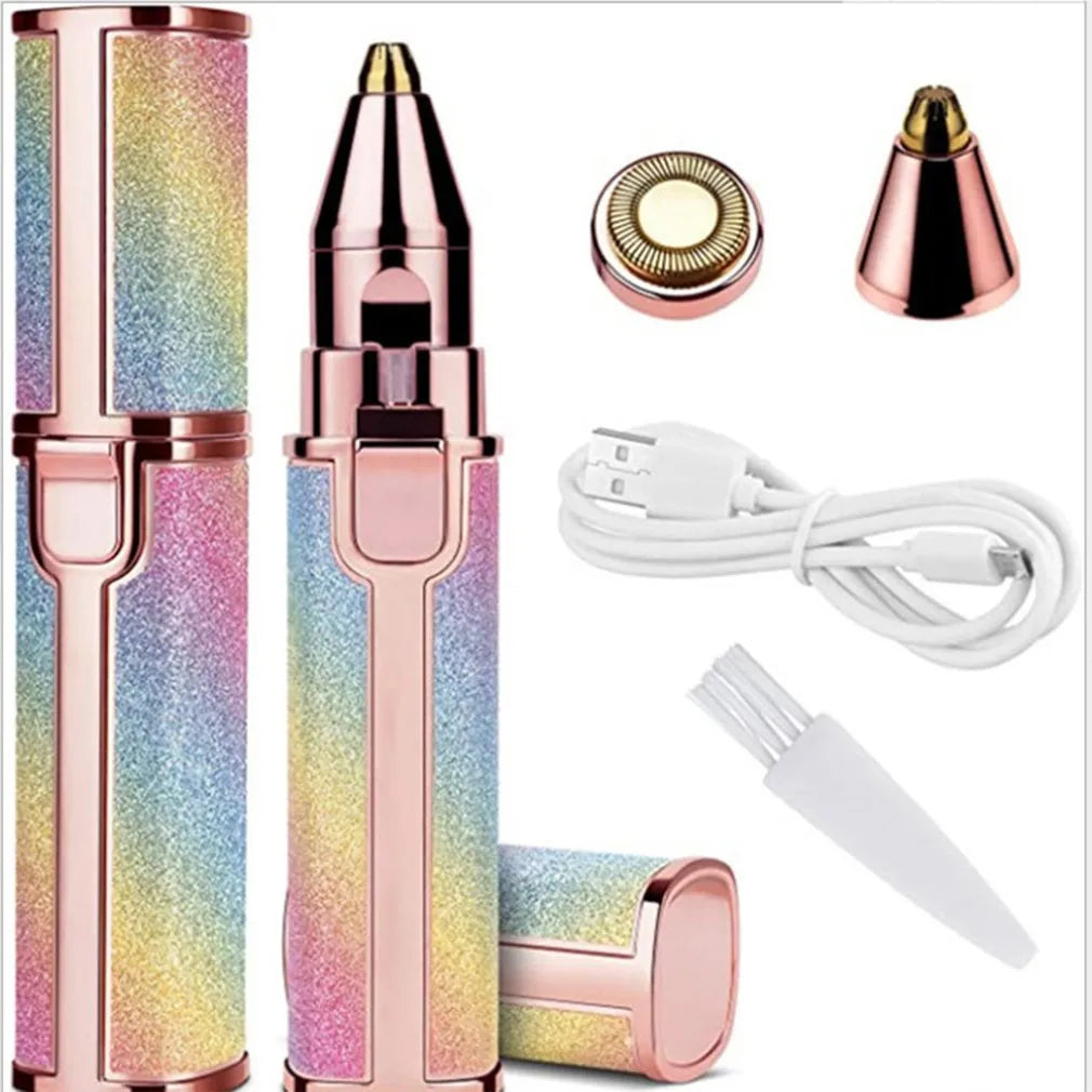 2-In-1 Mini Electric Epilator & Hair Remover | Rechargeable Facial & Body Hair Trimmer