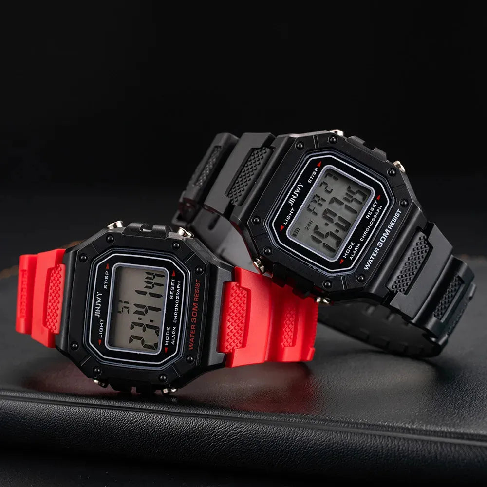 Luxury Brand Men's Wrist Watches Electronic Led Digital Watch for Men Women Square Silicone Watch
