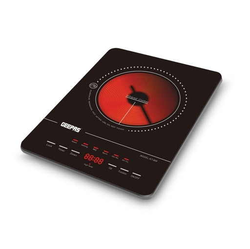 Geepas Digital Induction Cooker GIC33013, Advanced Infrared Cooking Technology with User-Friendly