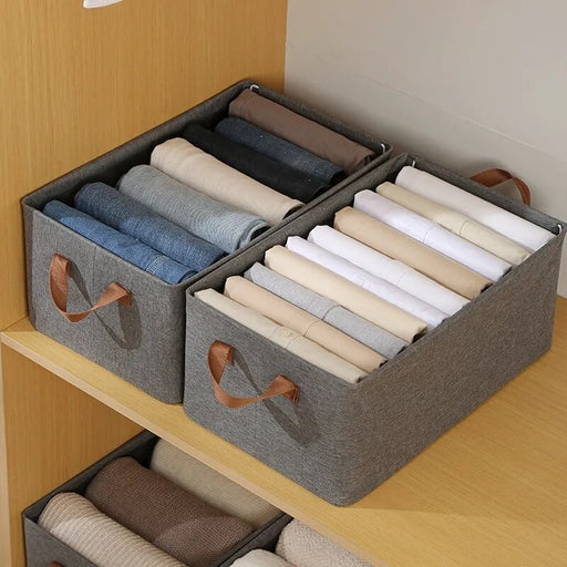 Jeans Drawer Organizer Foldable Storage Box Fabric Wardrobe Dress Clothes Storage Organizer