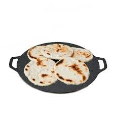 Non-Stick Round Grill Plate for Cooking Roti, BBQ Sausage, Seafood, Vegetables