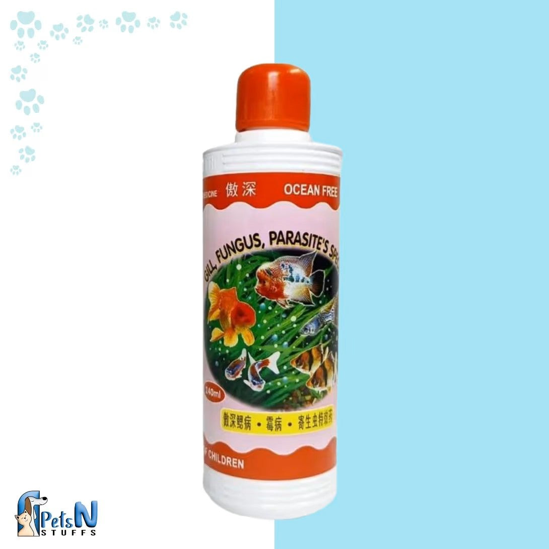 Ocean Free Gill Fungus Parasites Special Aquarium Medicine 240Ml