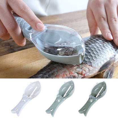 Practical Scaling Tool with Cover for Killing Fish Manual Kitchen Tool Scaling Knife Fish Scale