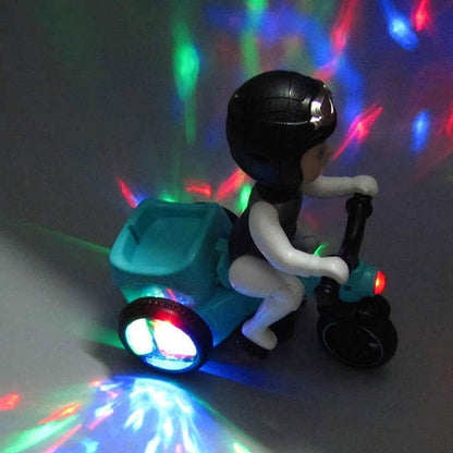Toddler Toy 60 Degree Rotating Musical Tricycle Toy with Flashing Light