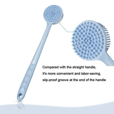 Ultra-Soft Silicone Back Scrubber Shower Bath Body Brush with a Long Handle