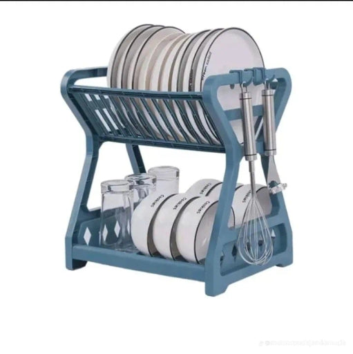 Dish Drying Rack Dish Rack Double-Layer Kitchen Dish Bowl Draining Storage Rack
