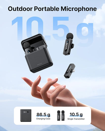 BOYA BY-V3 2.4 GHz Dual-Channel Wireless Microphone for iPhone