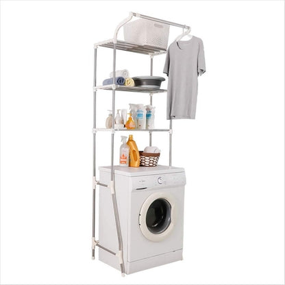 3-Tier Washing Machine Storage Rack, Laundry Organizer Shelf for Front Load Washing Machine