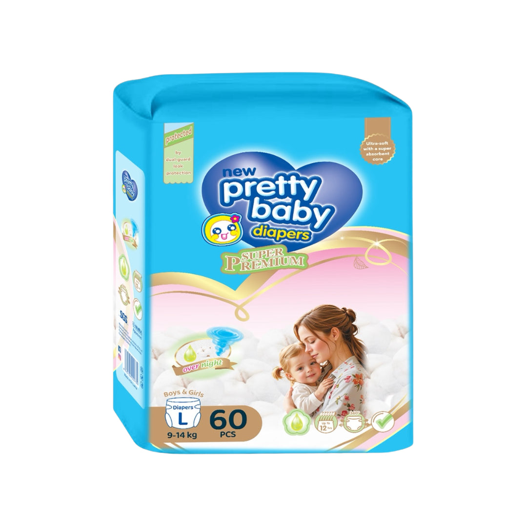 Pretty Baby S - CUT Diapers | the Perfect Fit Diapers | Medium 16 Pcs