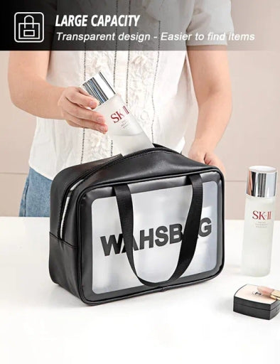 Clear Toiletry Bag, Waterproof Makeup Bag PVC Zippered Cosmetic Bag –Set Of 3