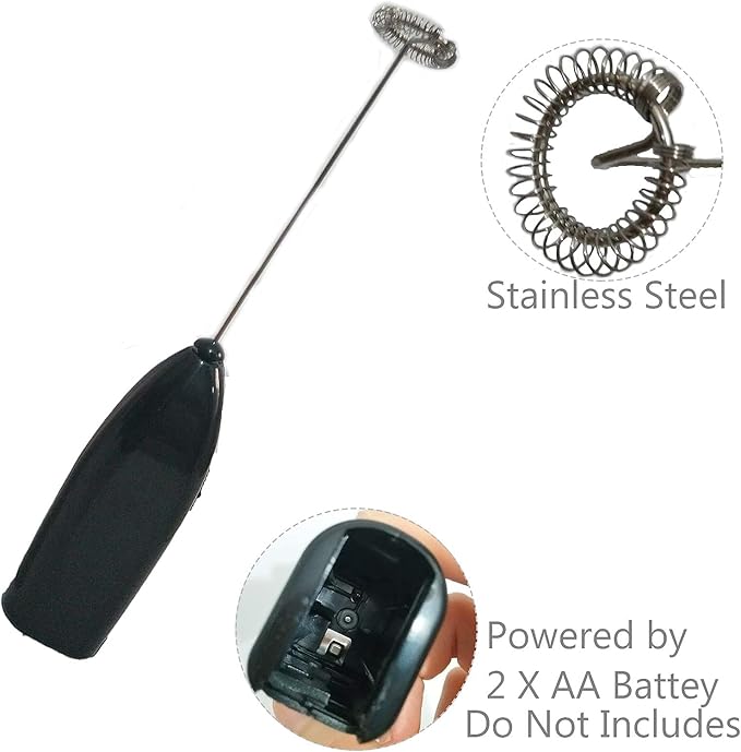 Modern mini portable automatic battery power egg coffee whisk beater hand held electric mixer Milk Frother Handheld Automatic Milk Foam Maker Hand Frother for Coffee Hot Chocolate Mini Drink Mixer Coffee Mixer