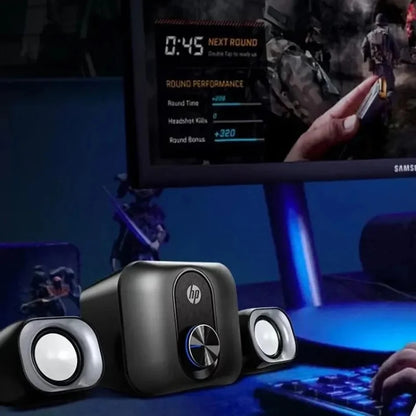 HP DHS-2111S 2.1 Speaker with Mini Sub Woofer / USB Power and 3.5MM Connector
