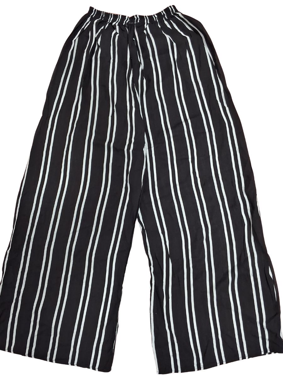 Women's Plazzo Pants - High-Quality Black, Navy Blue & Multicolor - Gate Shopping