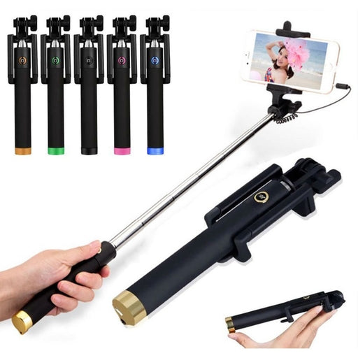 Extendable Wired Selfie Stick Monopod Selfi Stick