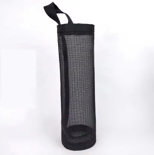 1Pc Foldable Mesh Plastic Bag Holder – Breathable, Washable Hanging Storage Dispenser for Kitchen