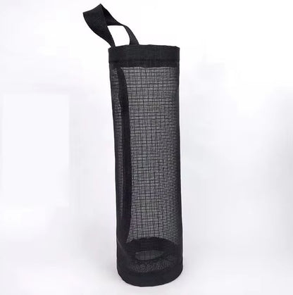 1Pc Foldable Mesh Plastic Bag Holder – Breathable, Washable Hanging Storage Dispenser for Kitchen