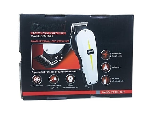 Geemy GM 1021 Professional Hair Trimmer Clipper Smooth and Powerful Grooming Experience