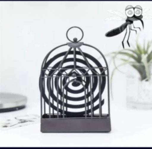 Home Delivered Mosquito Coil Holder Incense Burner with Retro Birdcage Design.