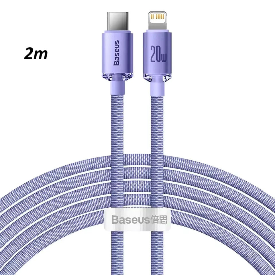 Baseus Crystal Shine 20W Fast Charging & Data Cable USB Type C to Lightning 20W