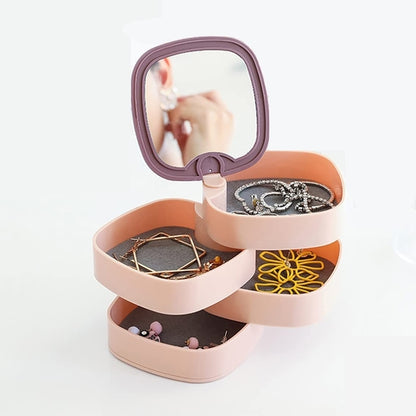 Jewelry Organizer Rotating Jewelry Case Pendant Organizer Storage Holder Boxes