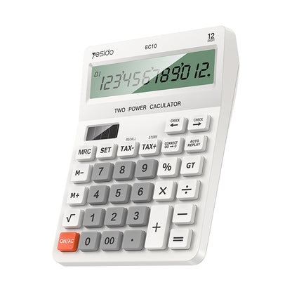 Yesido EC10 Solar Powered 12-Digit Calculator