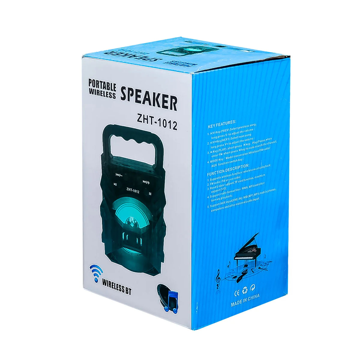 Rechargeable Bluetooth Speaker: Wireless Audio with FM Radio, USB, TF & AUX Support