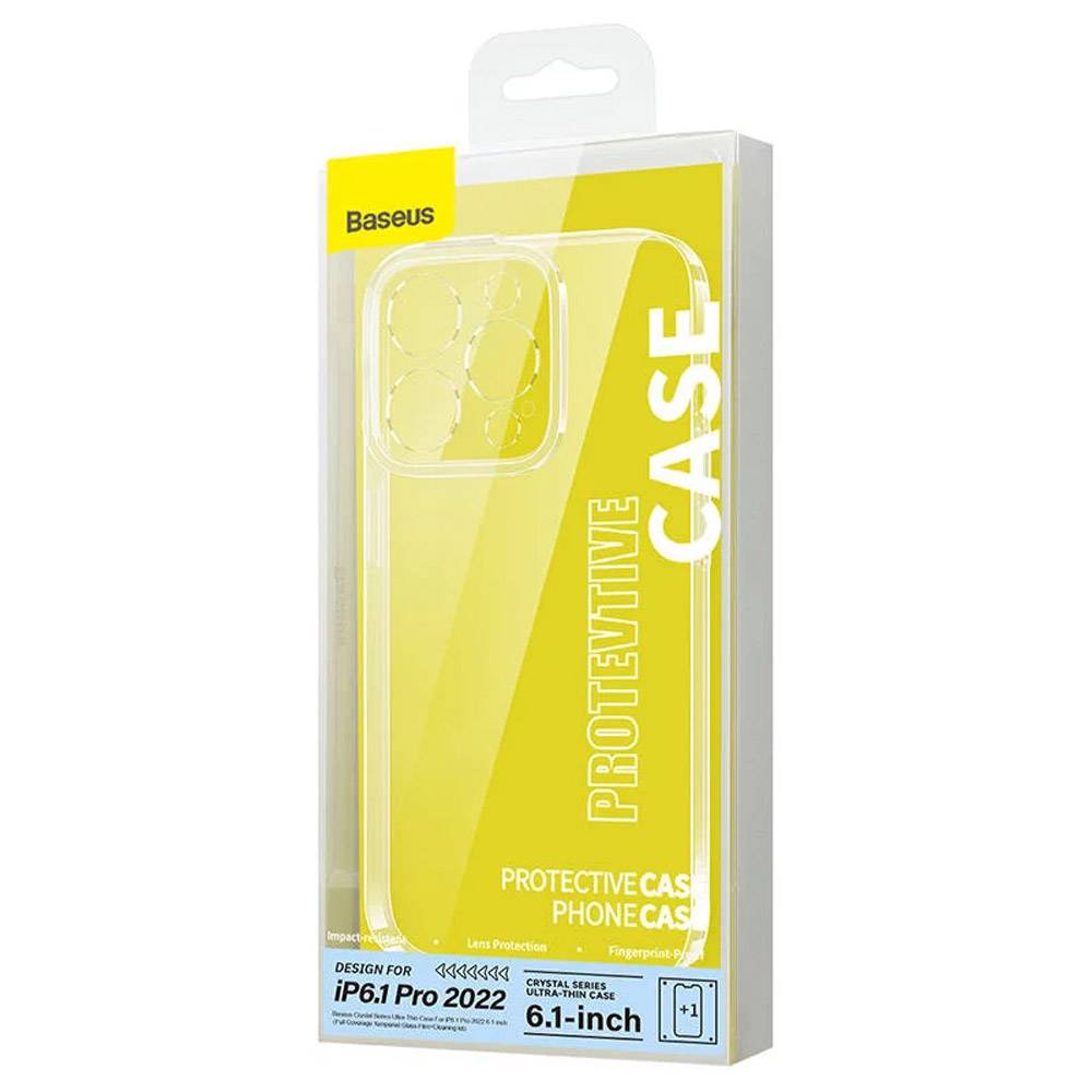 Baseus Crystal Ultra-Thin Case For 14 Pro 6.1-inch（Free Baseus tempered Glass + Cleaning kit）