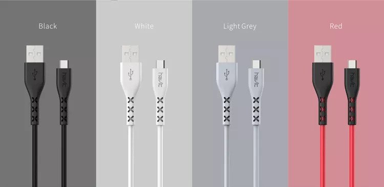 Havit H67 - 0.3M Short Power Bank Cable / Micro USB 2.0A Fast Charging Anti-Broken USB Cable