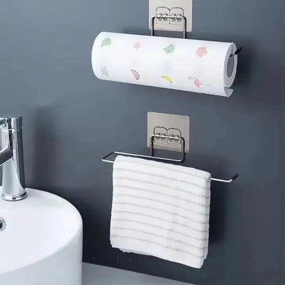 1Pcs Hanging Toilet Roll Holder Bathroom Towel Kitchen Stand Paper Rack Home Storage Racks