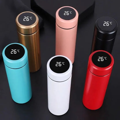 500Ml Smart Stainless Steel Vacuum Flask | Double-Wall Insulated Water Bottle with LED Display