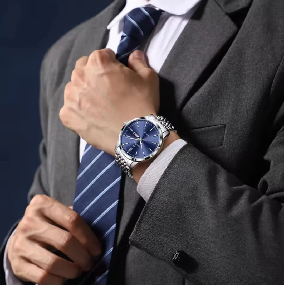 POEDAGAR Brand Business Men Watches Luxury New Top Waterproof Stainless Steel Quartz Wrist Watch Man