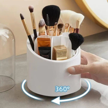 360 Degree Rotating Makeup Organizer Makeup Brush Organizer with Lid