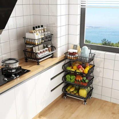 Metal Storage Basket for Kitchen