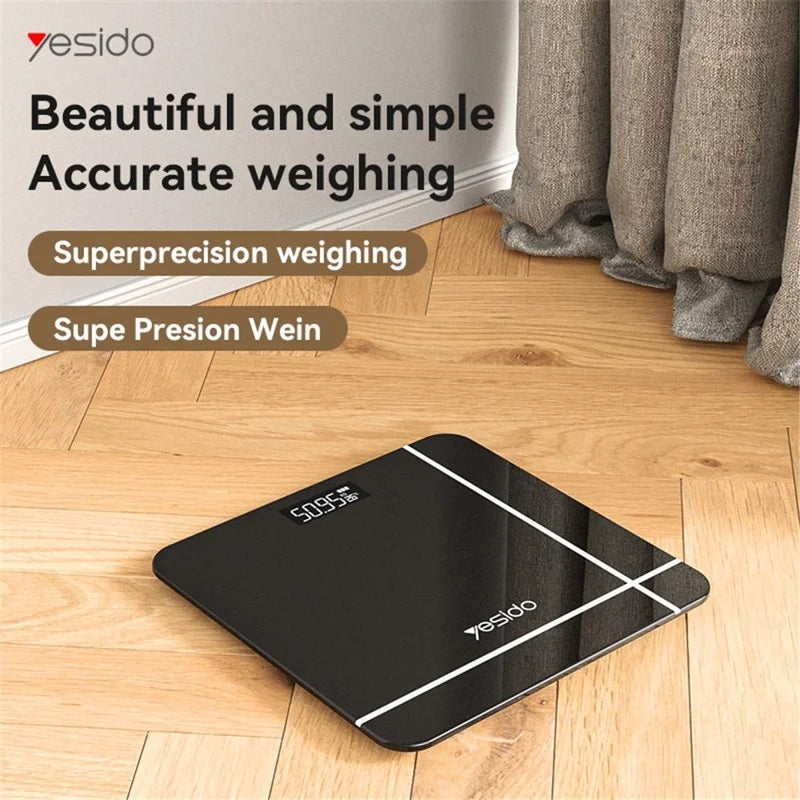 YESIDO MG09 Digital Scale Tempered Glass LED Display High Precision Body Weight Scale