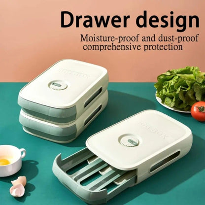 Egg Holder Auto Scrolling Drawer Refrigerator Storage Container Display Rack