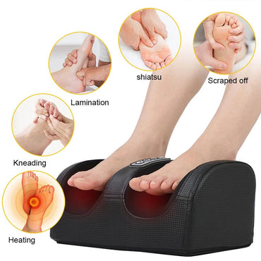 Electric Shiatsu Foot Massager with Heat, Deep Kneading & Rolling for Foot and Calf Relaxation