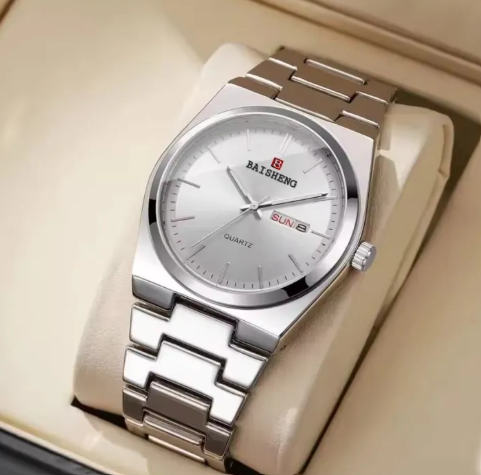BAISHENG Op Brand Luxury Men Quartz Watches Original Watch for Man Waterproof Stainless Steel Watch