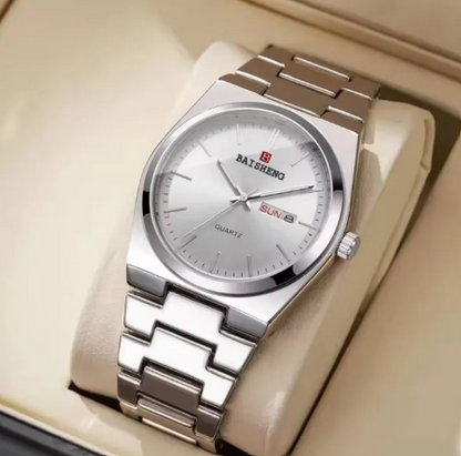 BAISHENG Op Brand Luxury Men Quartz Watches Original Watch for Man Waterproof Stainless Steel Watch
