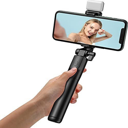 R1S Tripod Selfie Stick with LED Fill Light