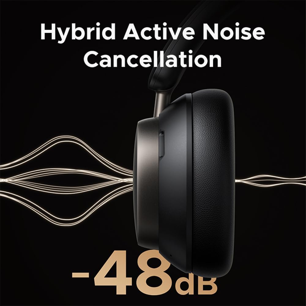 UGREEN Studio Pro Headphones Wireless 55687 , 120H Playtime, Adaptive Noise Cancelling, Hi-Res Sound Bluetooth 6.0 Over-ear Headsets, Custom EQ & Multiple Connection via App, Foldable Retractable Earphones