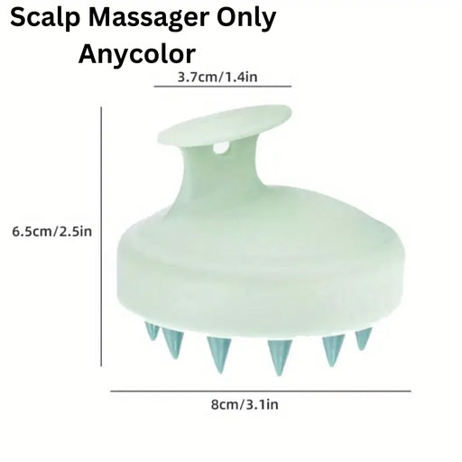 Silicone Scalp Massager & Shampoo Brush - Fragrance-Free, Battery-Free Hair and Body Scrubber