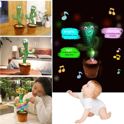 Dancing Cactus Plush Toy with Music, Lights, Singing & Bluetooth Educational Toy SMT