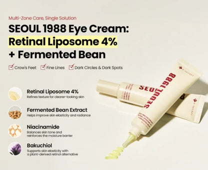 K-SECRET SEOUL 1988 Eye Cream: Retinal Liposome 4% + Fermented Bean 30G