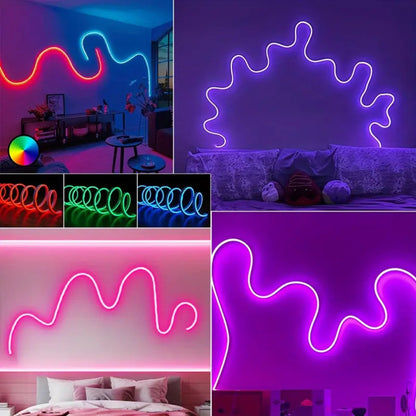 NEON LED Strip Light 5 METER Waterproof Narrow Lamp Neon Sign Light 2835 Flexible Rope